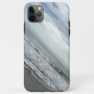 Beach Ocean Waves Water Sky Blue White Grey Photo iPhone 11 Pro Max Case