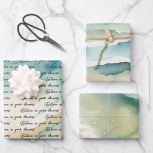 Beach Ocean Waves Wrapping Paper Sheets