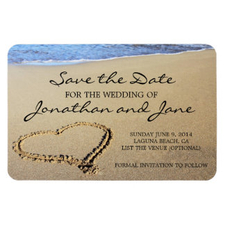 Save The Date Magnets Zazzle Beach Ocean Wedding Deluxe Save The Date Magnet