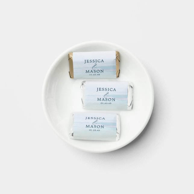 Beach Ocean Wedding Favors Hershey's Miniatures (Plate)