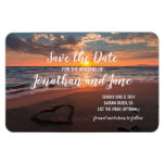 Beach Ocean Wedding Heart Deluxe Save The Date Magnet at Zazzle