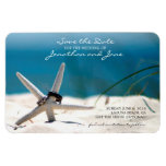 Beach Ocean Wedding Rings Starfish Save The Date Magnet at Zazzle