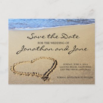 Beach Ocean Wedding Save The Date Announcement Postcard by loveisthething at Zazzle