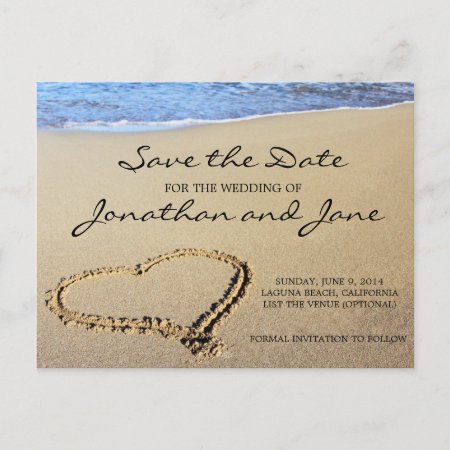Beach Ocean Wedding Save The Date Announcement Postcard