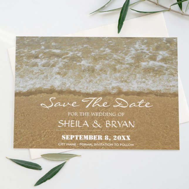Beach Ocean Wedding Save The Date Post Card (Creator Uploaded)