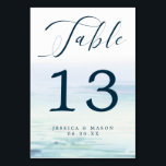 Beach Ocean Wedding Table Numbers Pedestal Sign<br><div class="desc">Help your guests easily find their way with these lovely pedestal table numbers. Easily edit the number then add to cart. Create as many table numbers as you need! 

See the entire Beach collection for more matching items!</div>