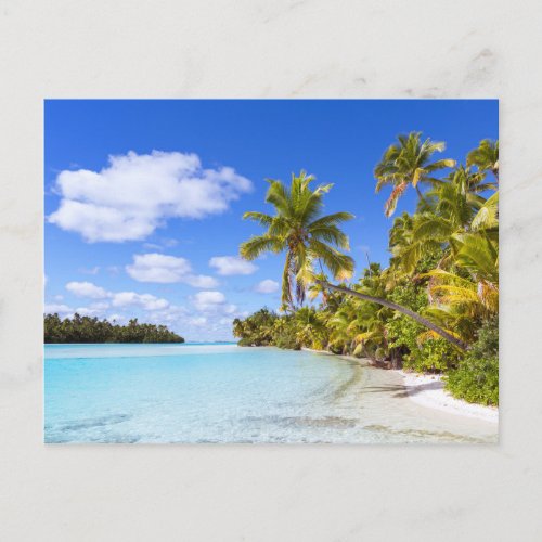 Beach Of Tapuaetai  Aitutaki Cook Islands Postcard