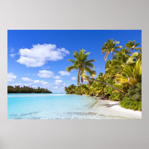 Beach Of Tapuaetai  Aitutaki Cook Islands Poster