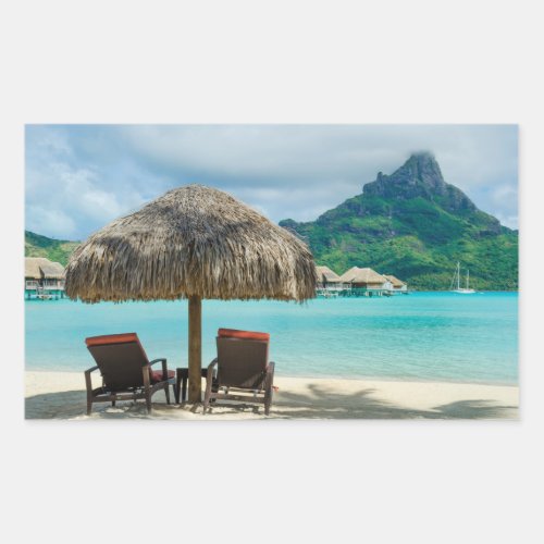 Beach on Bora Bora photo sticker