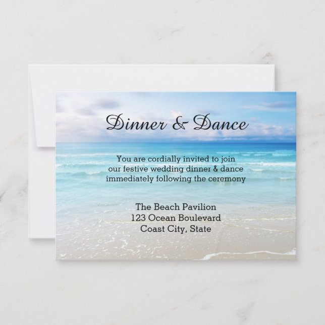 Beach or Destination Wedding Insert Invitation (Front)