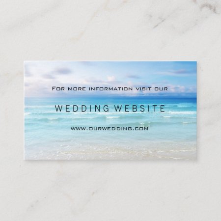 Beach Or Destination Wedding Website Insert Card