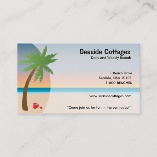 Beach or Oceanside Business Cards