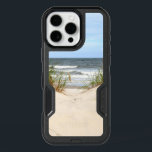Beach  iPhone 16 pro max case<br><div class="desc">Beach themed phone case with tropical seashore photo with waves,  sand dunes and sea grass.  Can also be personalized with a name,  etc.</div>