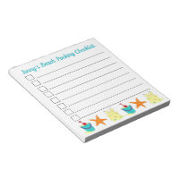 Beach Packing Vacation Checklist Sandcastle Bucket