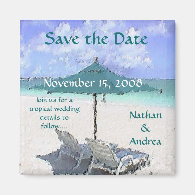 Beach Painting Magnet (Front)