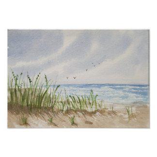 Beach painting photo print