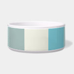 Beach Palette Stripe Bowl<br><div class="desc">This design showcases a calming, cool beach palette featuring wide stripes in Tropical Blue, Beach Blue, Sand and Sea Blue. This design is part of our Beach Collection that features coordinating designs and colors.</div>