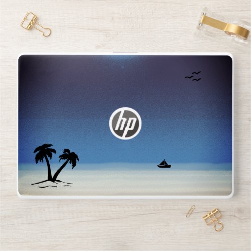Beach Palm Tree  HP Laptop Skin