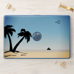 Beach Palm Tree HP Laptop Skin