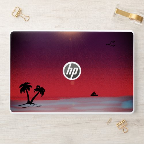 Beach Palm Tree  HP Laptop Skin