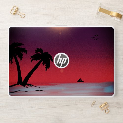 Beach Palm Tree  HP Laptop Skin