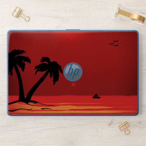 Beach Palm Tree  HP Laptop Skin