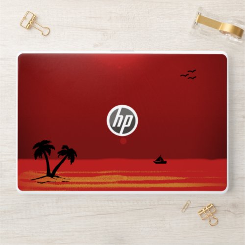 Beach Palm Tree  HP Laptop Skin