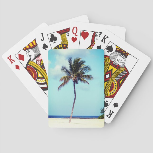 Beach Palm Tree Poker Cards (Back)