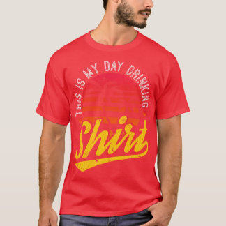Beach Palm Tree Retro Day Drinking T-Shirt