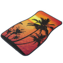 Beach Palm Tree Scenic Design Car Mat Beach Palm Tree Scenic Design Car Mat