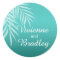 Beach Palm Tree Silhouette Favor | aqua