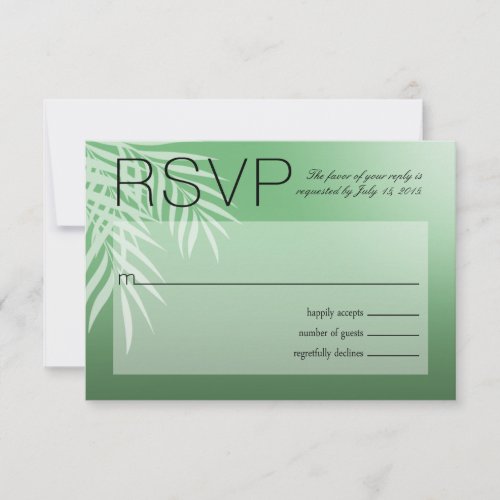 Beach Palm Tree Silhouette RSVP  jade