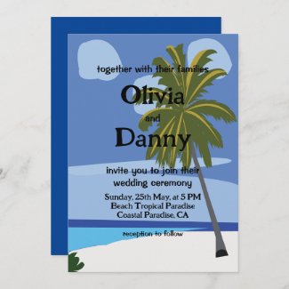 Beach Palm Tree Summer Tropical Beach Wedding