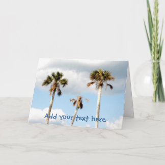 Beach Palm Trees Card