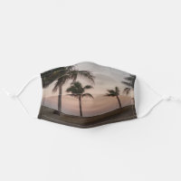 Beach palm trees cloth face mask