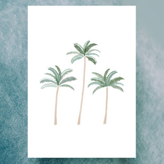 Beach Palm Trees Greeting Card