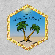 Beach Palm Trees & Gulls Always Beach Bound