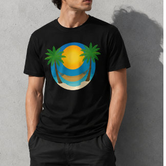 Beach Palm Trees Hammock T-Shirt