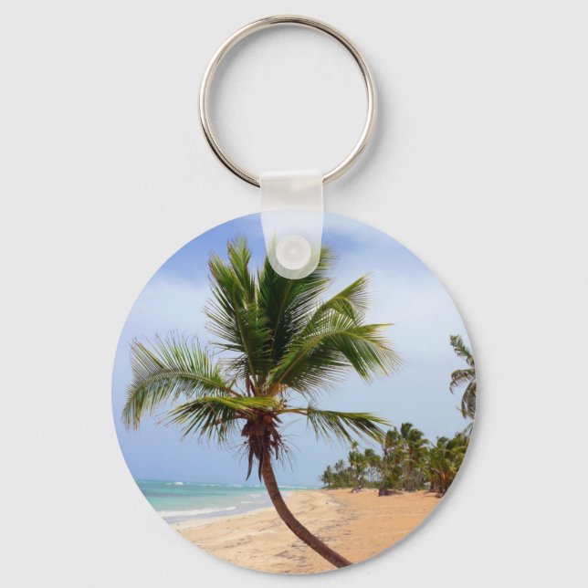 Beach Palm Trees Keychain (Front)