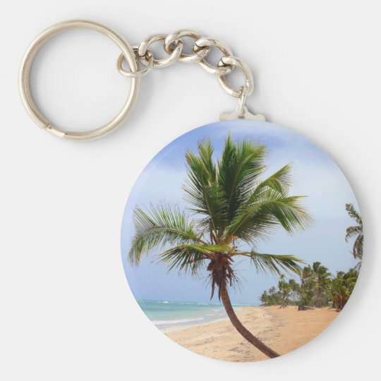 Beach Palm Trees Keychain | Zazzle.com