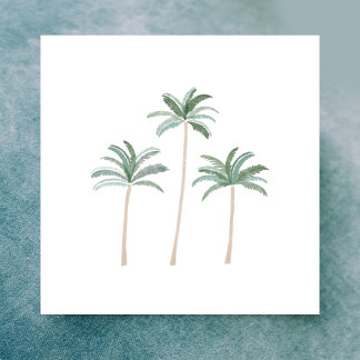 Beach Palm Trees Note Card