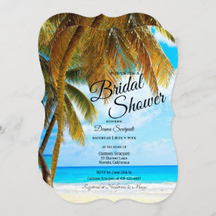Beach, Palm Trees, Ocean Invitation