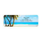 Beach, Palm Trees, Ocean Return Address