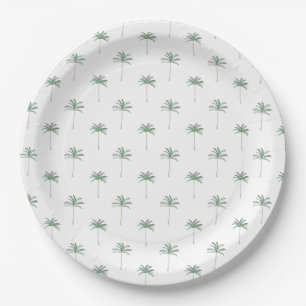 Beach Palm Trees Paper Plates