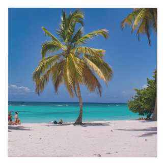 Beach Palm Trees Summer  Vacation  Faux Canvas Print