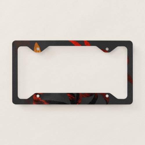 Beach Palm Trees Sunset License Plate Frame