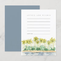 Beach Palm Trees Tropical Advice and Wishes Card