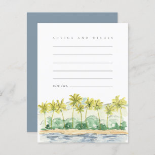 Beach Palm Trees Tropical Advice and Wishes Card