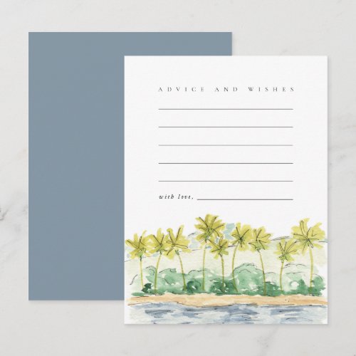 Beach Palm Trees Tropical Advice and Wishes Card