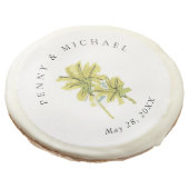 Beach Palm Trees Tropical Minimal Sugar Cookie (Angled)